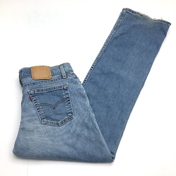Vintage Levi's 518 Super Low Bootcut Stretch Frayed Hems Jrs size 11 length 32" - Picture 10 of 10
